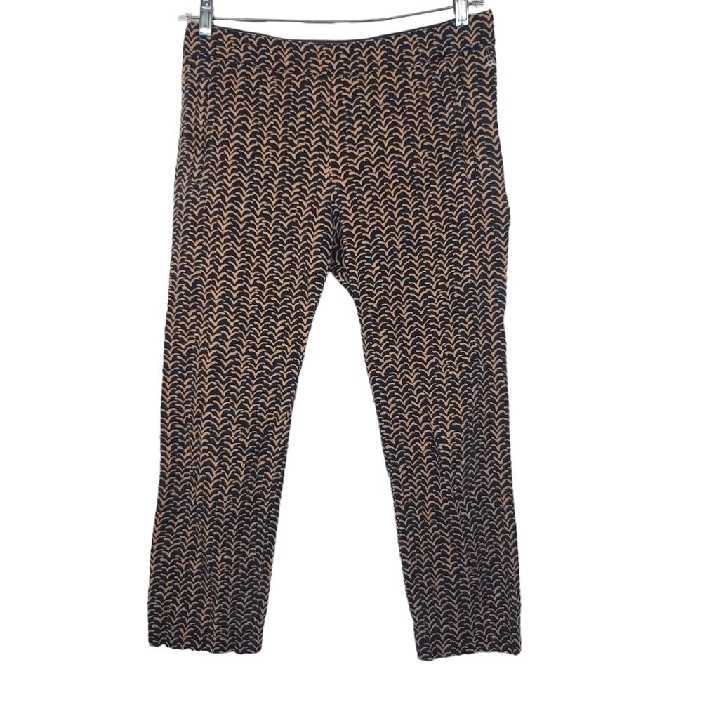 Anthropologie Cartonnier Printed Side Zip Pants 10